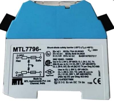 China MTL7796 MTL 24V 0.6W Instruments Intrinsically Safe Zener Barriers for sale