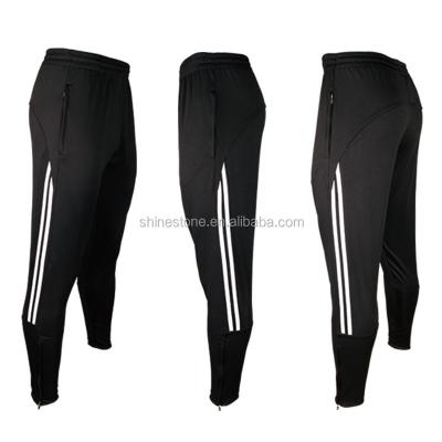 China Breathable Mens Soccer Pants Wholesale Uniforms Pants Sports Trousers Custom Soccer Training Pants Black White for sale