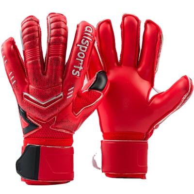 China Goalie Gloves Wear Resistant Professional Non Slip 4mm Latex Soccer Goalie Gloves With Finger Protection for sale