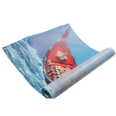 China Hanging Micro Perforated 70% Air Flow PVC Vinyl Mesh Banner For Sale for sale