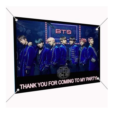 China K POP Idol Fandom Hanging Cheer Custom Banners Support Banners For Concert Airport for sale