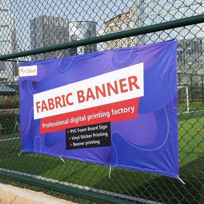 China Customized Hanging Logo Printed Polyester Outdoor Flags Fabric Banner for sale