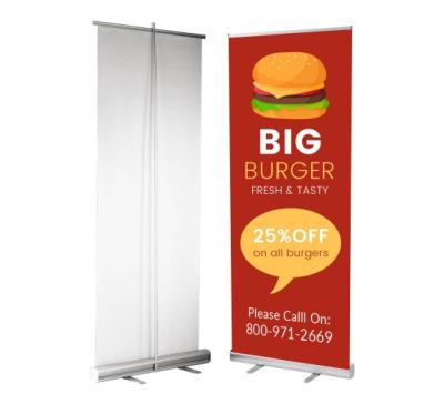 China Advertising Custom Pull Up Retractable Aluminum Recycle Roll Up Banner Stand Display For Promotion for sale