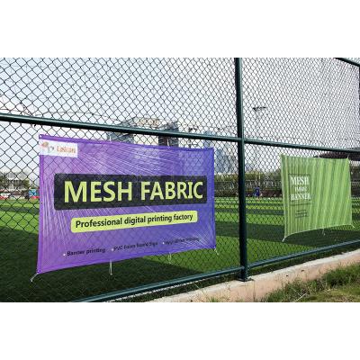 China Lightweight Outdoor Vinyl Mesh Polyester Fabric Banner Barrier for sale