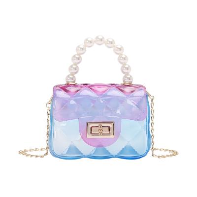 China Fashion Clear PVC Child Jelly Bag Women Mini Purse Handbags For Ladies Small Handbags Silicone Cute Bags for sale