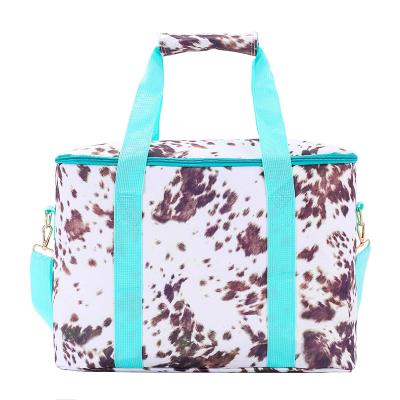 China 6 Colors Large Summer Beach Cooler Basket Bag Waterproof Causal Printing Cooler Bags Shoulder Lady Bags for sale