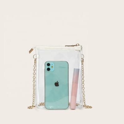 China Fashion Fashion Waterproof Candy Color Clear Phone Purses for Girls Jelly Purses Colorful PVC Purses and Handbags for sale