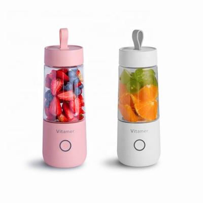 China With Chopper CE Approved 350ml Electric Blender Cup Home Appliances Mini Portable USB Cordless Electric Juicer for sale