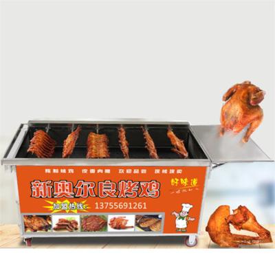 China 6 Grill Forks Smokeless 18 Chicken Per Time Charcoal Chicken Rotisserie Machine Chicken Roasting Machine for sale