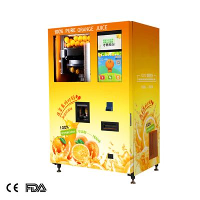 China Fully Automatic Natural Fruit Juice Dispenser Fresh Lemon Orange Juice E-Wallet Vending Machine for sale