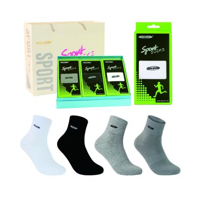 China Colorful KT2- Gift Box Socks Embroidery Sports Men Women Breathable Socks for sale