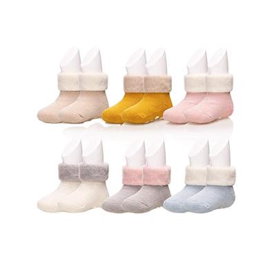 China Baby KT3-A611 Winter Child Anti-skid Ruched Baby Winter Thick Terry Socks for sale