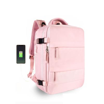 China With USB High Quality Laptop Backpack Nylon School Bag Large Capacity Carry On Travel Laptop Backpack With USB Charger for sale