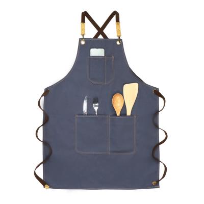 China Color Eco-Friendly Classic Adjustable Strap Pocket Canvas Multifunctional Practical Apron for sale