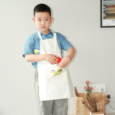 China 100% Child Apron Eco-Friendly Comfortable Soft Cotton Apron Breathable Kid Apron for sale