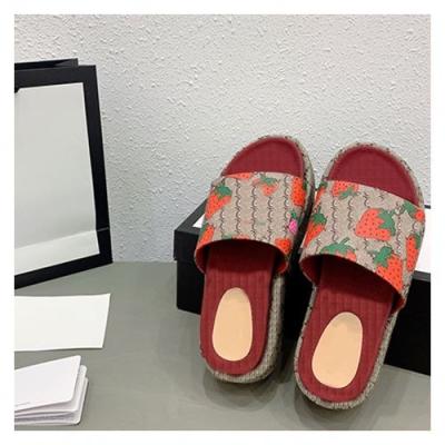 China Cushioning Famous Brands Designer Sele Brands Designer Logo Sandals Embroidery Platform Shoes Slippers Slides For Women for sale