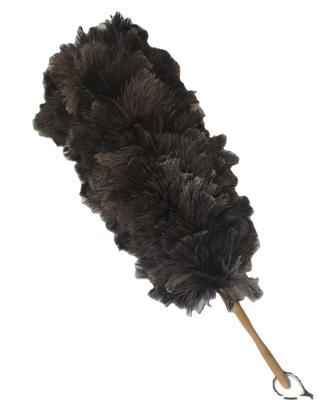 China Decorations Low Price Finely Processed Grey TND-038 Ostrich Feathers Duster For Cleaning for sale