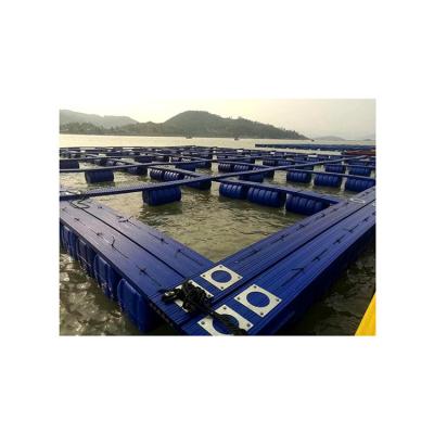 China Fish HDPE Nylon0 PE Quadrate Pontoon Square Catfish Farming Net Pontoon Fish Cage From China for sale