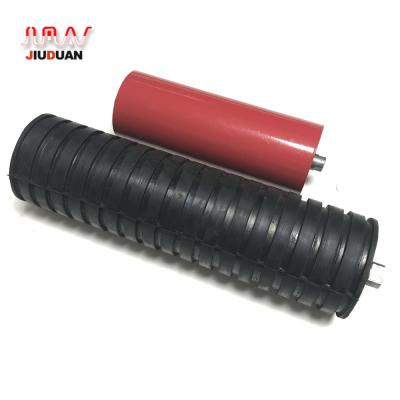 China Building Material Shops Conveyor Belt Rubber Coated Impact Carry Conveyor Rollers Waiting Roller For Conveyor Systems for sale