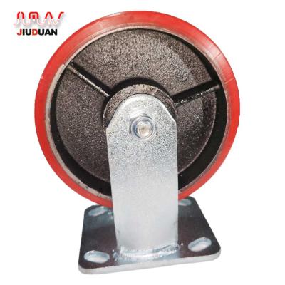 China swivel & Rigid Heavy Duty Hand Trolley PU Caster Wheel 6 Inch With Cheap Price for sale