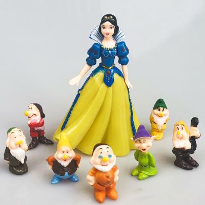 China Cartoon Toy Princess PVC Figure Child Birthday Toy Cake Toppers Toys For Wedding Cake Plastic Toys for sale