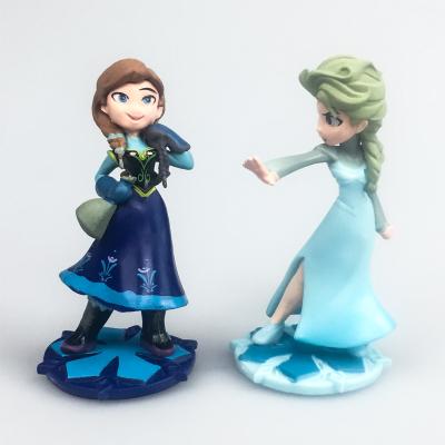 China Cartoon Toy Frozen Princess Action Number PVC Toy Special For Cake Decorating Toy Kid's Birthday Party for sale