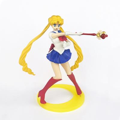 China Cartoon Toy Plastic Cheap Cake Sailing Moon Girl Action Number Toys for sale