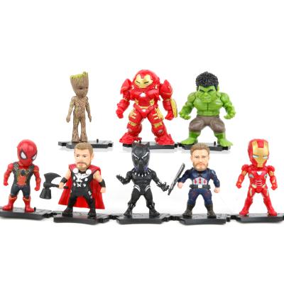 China Cartoon Toy 8-9cm Super Heroes Action Figure Toy Superman Thor Man PVC Action Figure Collection Models Toy for sale