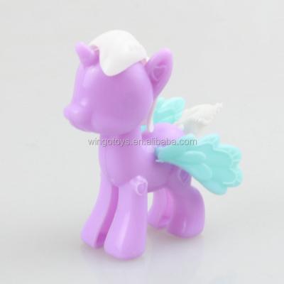 China Diy Gift Small Size Plastic Toy Set Plastic Horse Candy Toy for sale