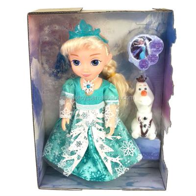 China Toy New Musical Arrival Flashing Light Musical Snow Glow Elsa Frozen Doll for sale