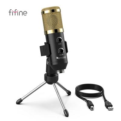 China Latest Fifine K058A USB Microphone Portable Condenser Microphone Studio Plug & Play USB Microphone Recording MIC For PC for sale