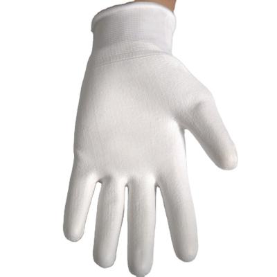 China General handling high quality and cost effective white PU coated palm safety work gloves suitable for work gloves such as welding and gardening for sale