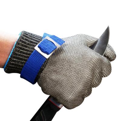 China Anti-Cutting High Performance 316 Stainless Steel Mesh Gloves For Butcher Workers Protect Hands Against Knife Gloves Cut Resistant Gloves for sale