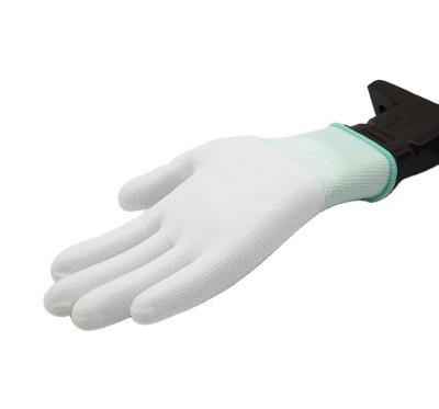 China PU Palm Fitted Industrial Grade Quality Work Hand Protective Safety Anti Slip Wear 13gauge Knitted PU Coated Palm Gloves for sale