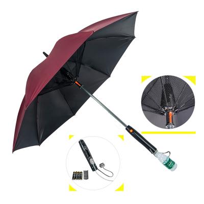 China Store Air Condition Umbrella, Mist Fan Umbrella With Fan And Water for sale