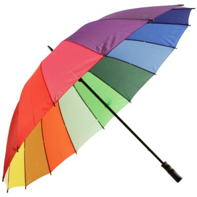 China Traditional Wholesale Cheap Strong Outdoor Multicolor Rainbow Golf Umbrella for sale