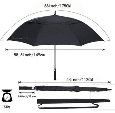 China Large Outdoor 68 Inch Golf Traditional Oversized Windproof Commercial Umbrella Umbrellas for sale