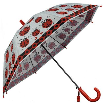 China Sale Gift Items Promotion Hanging Custom Ladybug Printing Clear Poe Umbrella For Kids for sale