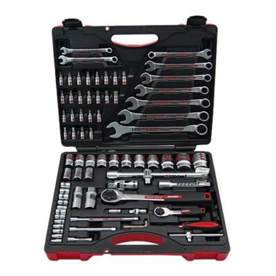 China Industrial Auto Repair Handle Tool Kit 1/4 1/2 Socket Set Ring/Open Combination Tool Kit for sale