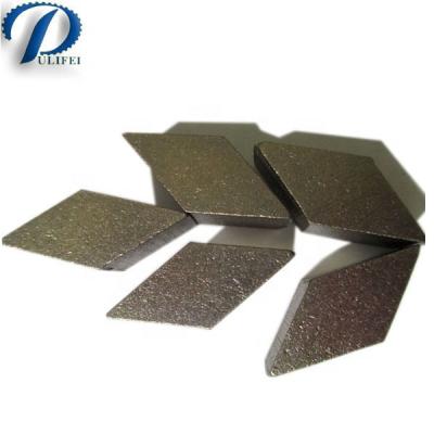 China Wet Dry Use Rhombus Hard Concrete Diamond Grinding Segment For Trapezoid Grinding Shoes for sale