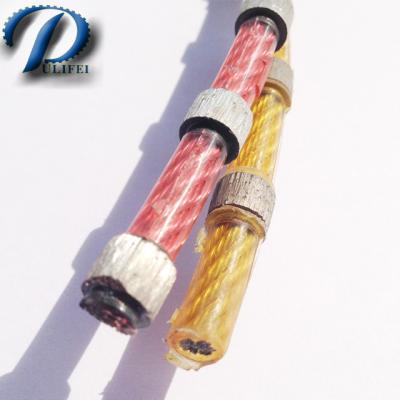 China Plastic Coating Sintered Beads Cutting Rope Diamond Wire Saw for Marble Slab Granite Stone Cutting en venta