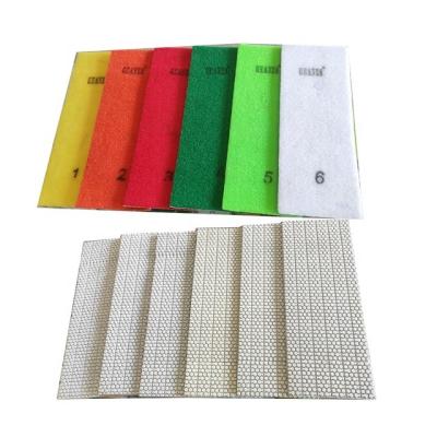 China Rectangle shape Diamond Grinding Pad and Resin Polishing Pad for Countertop Vibration Machine Te koop