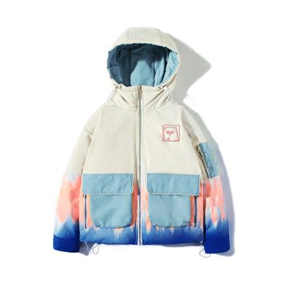 China Youth Couples Jacket Trend Loose Casual Hooded Jacket Warm Personality Cartoon Men's Embroidery Down Waterproof Winter Jacket for sale