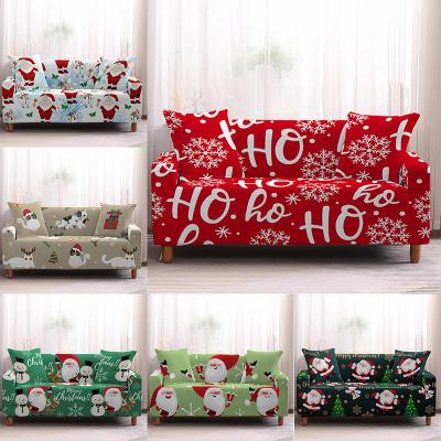 China Modern Hot Selling Christmas Printed Slipcover Elastic Sofa Cover Inclusive for sale