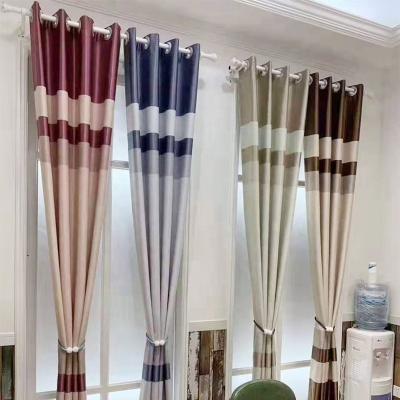 China Modern Ready Made Blackout Jacquard Hotel Blackout Cationic Curtain For Living Room for sale