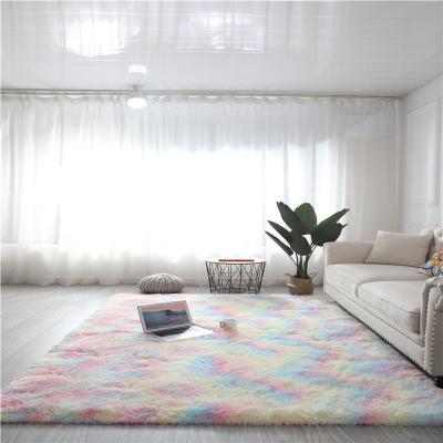 China 180 200 Fluffy Home Decorative Tufted Rabbit Bond Anti-Slip Solid Dye 90 200 Like Boho Fur Blanket for sale