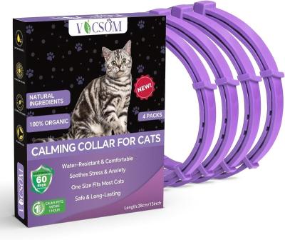 China Stocked Cat Calming collar, Cat Calming Pheromone collar, anti-anxiety stress Relief adjustable waterproof cat calming collar, 60-day na for sale