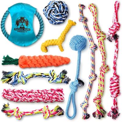 China Stocked Dog Leash Toys for intense chewers, a set of 11 nearly indestructible dog toys - come with giraffe rope toys - non-profit dog re for sale