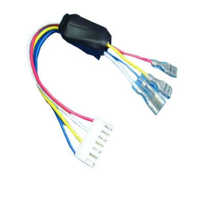 China Electronic Custom Heat Shrink Tube Wire Harness 2-12 Pin Connector Molex /Jst/AMP Standard Wiring for sale