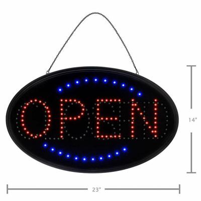 China Hot Selling Brand New Buildings Designer Trendy Custom Fashion Oval LED Neon Open Sign for sale